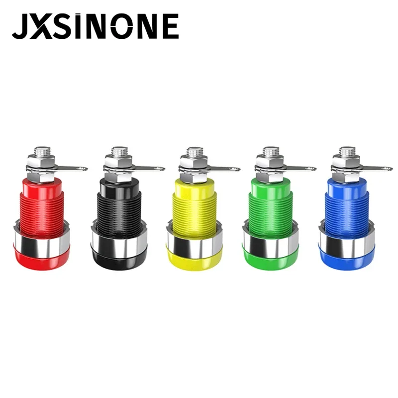 JXSINONE P40018 10pcs Terminal Binding Post With 4mm Banana Socket For Amplifier Instrument Power Supply Panel Mount Connector