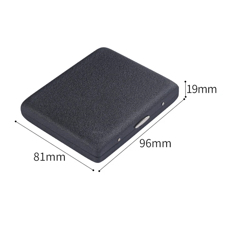 Premium Black Matte Cigarette Case Dual Size Metal Pocket Holder Slim Crush Proof Cigarette Storage Box Gift for Men Smokers view 4