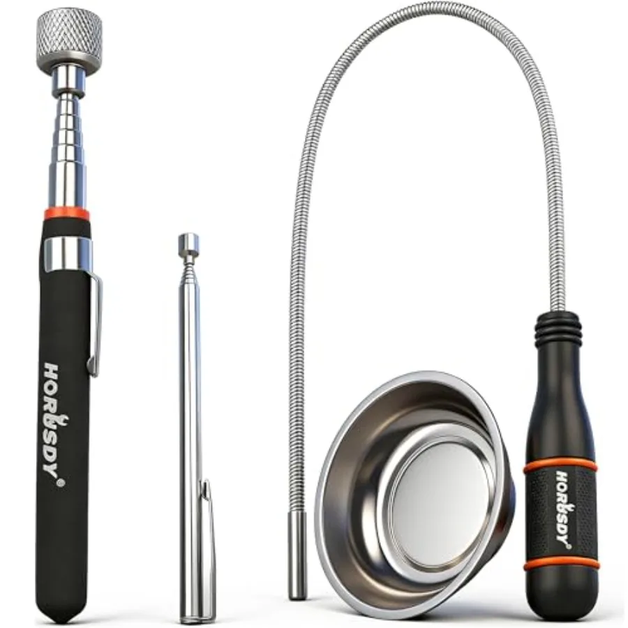 Telescoping - Extendable Pick Up Flexible Bendable Spring Magnet Stick