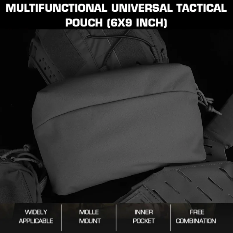 

Multifunctional Universal Tactical Pouch (6X9inch) | Outdoor Equipment Organizing Bag | for Hiking Range & Airsoft Accessories