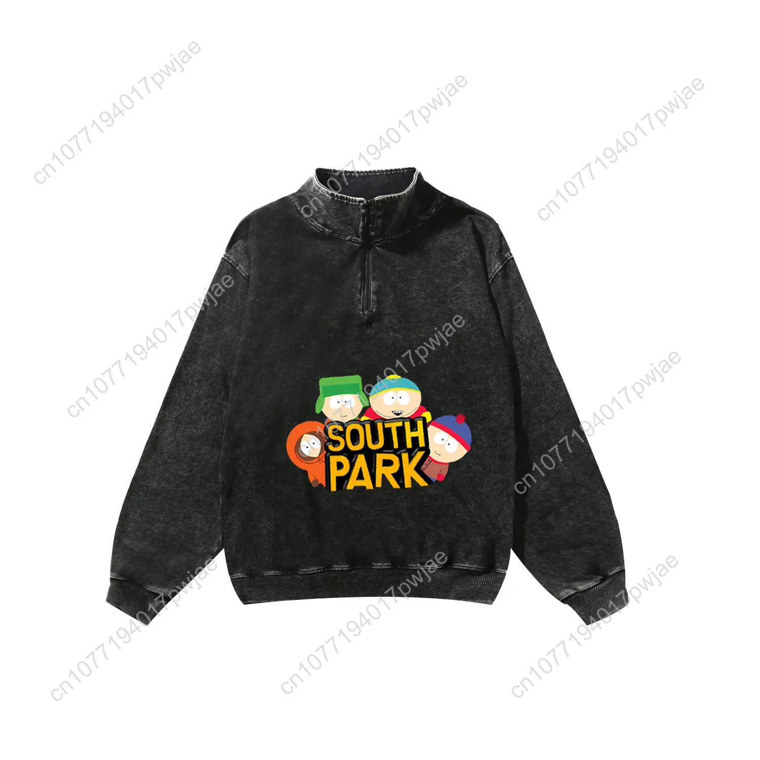 South Park Animation Comedy Custom Retro Sweatshirt Mans Womans Half Zipper Vintage Sweat Shirt Photo Custom Made Tops