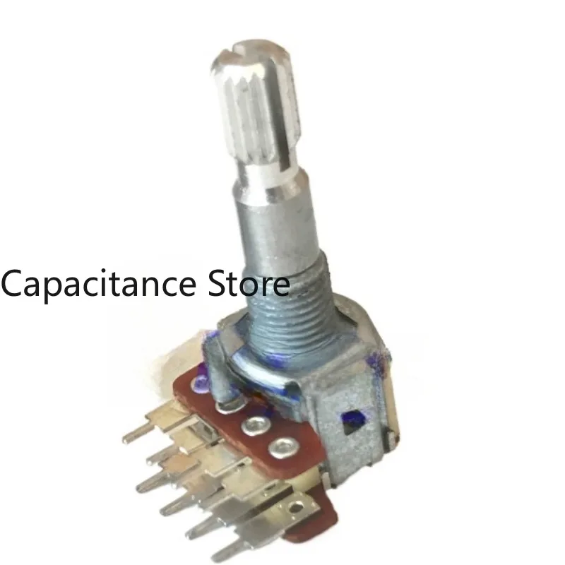 5PCS Type 12 Precision Potentiometer Duplex A50K Power Amplifier Car Audio Volume  8 pins