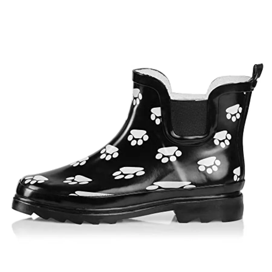 

RTY - Womens Ankle Rain Boots - Ladies Waterproof Winter Spring Garden Boot runs ½ size large