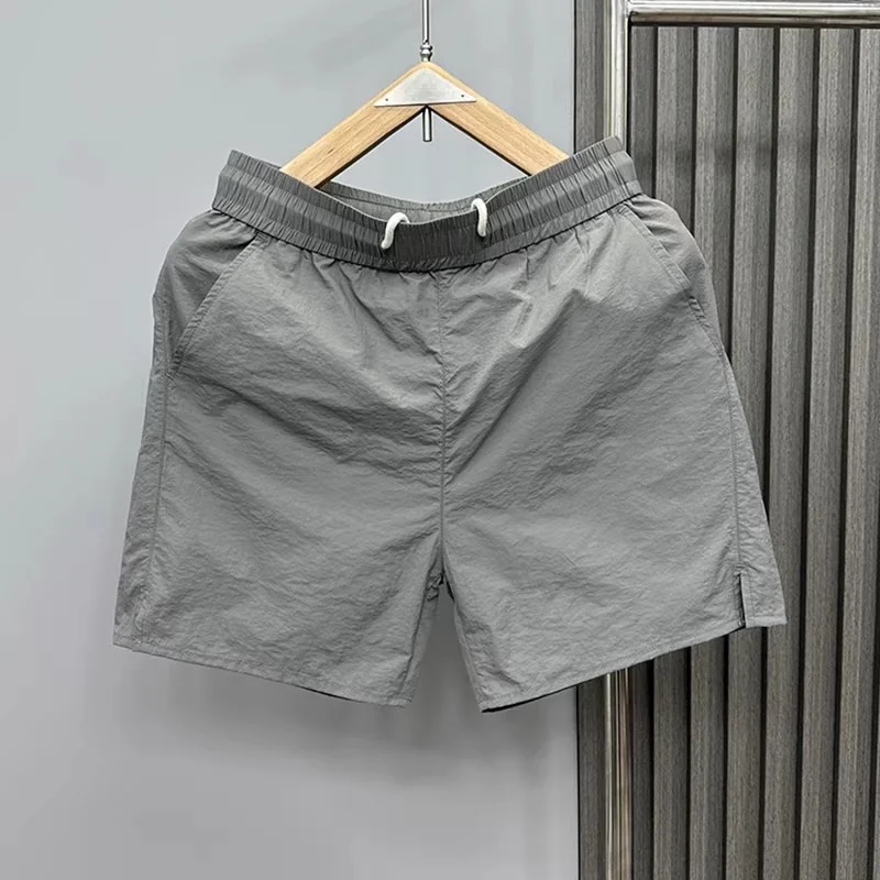 

Men's Summer Thin Ice Silk Qui Dry Casual orts Loose Fit Straight Leg Fourths Length Spor Leisure Teethirds Pants