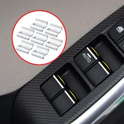 7Pcs ABS Chrome Car Window Lift Buttons Sequins Trim Sticker for Mazda 3 6 CX5 CX3 CX4 Atenza Axela Interior Accessories