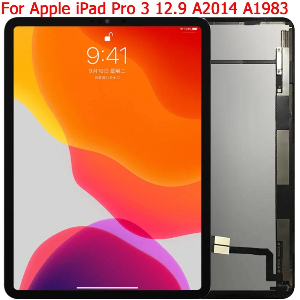 Montagem de tela LCD para Apple iPad Pro, Peças de tela original, 12,9 polegadas, iPad Pro3, 3rd Gen, 2018, A1876, A1895, A1983, A2014