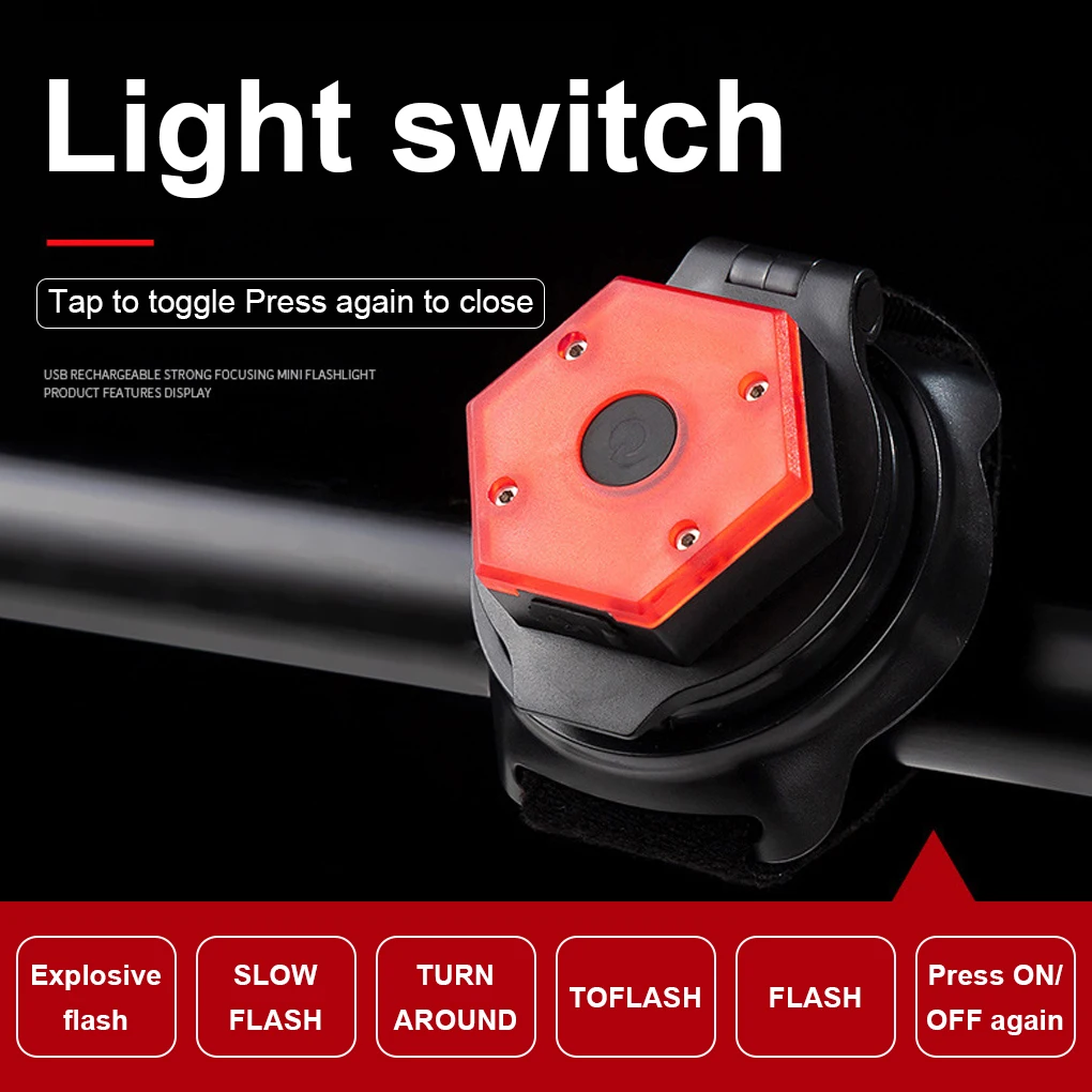 

Bicycle Reflector USB Charging Rearview Mirror Mountain Bike Road Cycling Traveling Camping Emergency Lighting Accessories