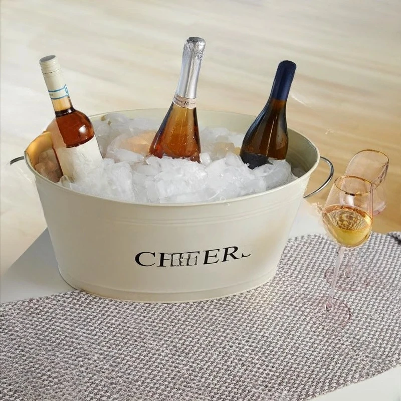 

Бытовое ведро для шампанского, пива, льда, коммерческая выставка, охлажденный холодный напиток, КТВ, вино, винный бар, металлическое ведро для льда