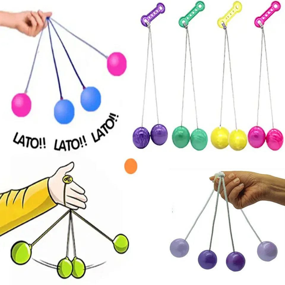 Collision ball toys Lato toys swing balls string ball hands-on Antistress Noise Maker Fidget manufacturing children party gifts