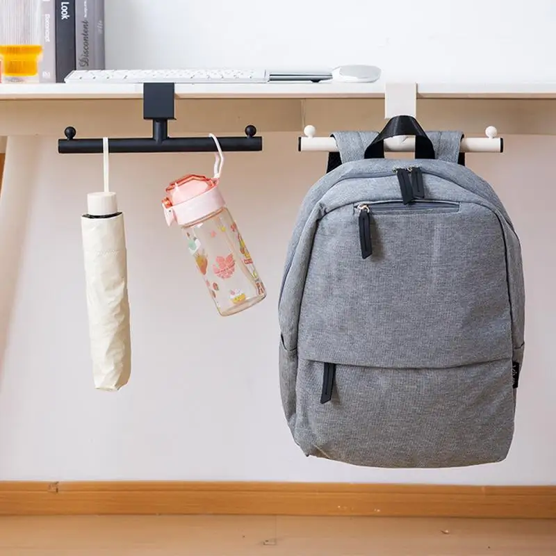 Gancho para soporte de bolso de escritorio, gancho de montaje de escritorio sin perforación para auriculares, colgador de mesa, gancho con abrazadera debajo del escritorio, colgador para auriculares