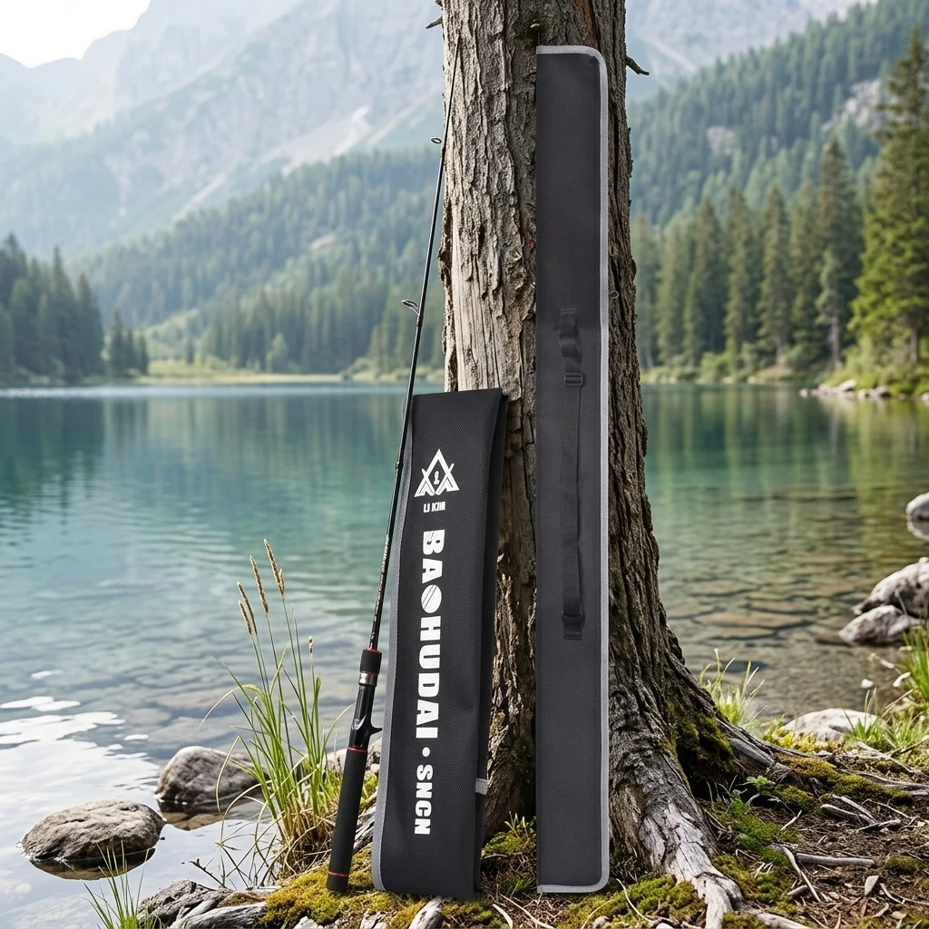 Lure Fishing Rod Bag Durable Waterproof Case for Anglers Wear-Resistant Single Rod Protective Cover Travel Gear Accessories