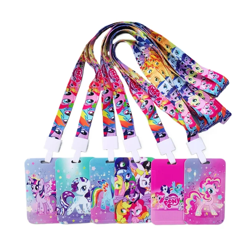 

Держатель для удостоверений личности My Magical Little Ponys, обложка для паспорта с единорогом, шнурок для карт, защитный чехол для проездных, банковских и школьных карт, аксессуар для офиса и путешествий