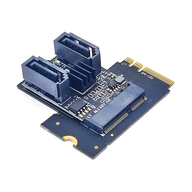 M.2 Key A+E Riser Converter Adapter M2 NGFF Key A/E to A/E Extension Board for M.2 Key A+E SATA 3.0 6Gbps SSD HDD Expansion Card