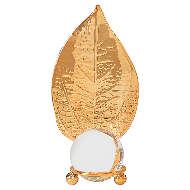 

Home decoration gold leaf crystal ball interior decoration table decoration