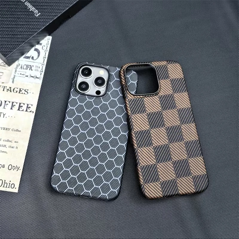 

Real Carbon Fiber Case for iPhone 13 14 15 Pro Max with MagSafe Kevlar Phone Cover Aramid Fiber Case for iPhone 15/14/13