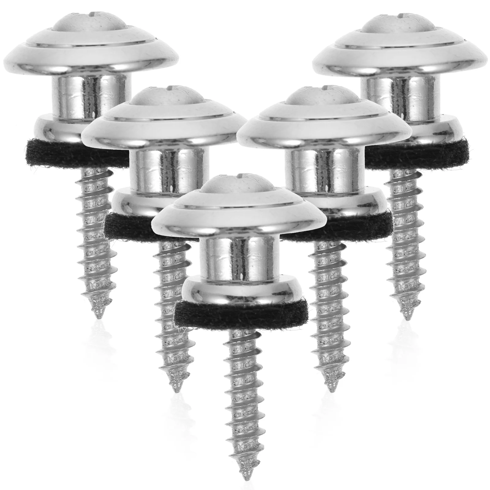 

5pcs Metal Strap Locks For Electric Bass Classical Guitar Durable Electroplated Quick Release Buckles Guitar Accessories Strap