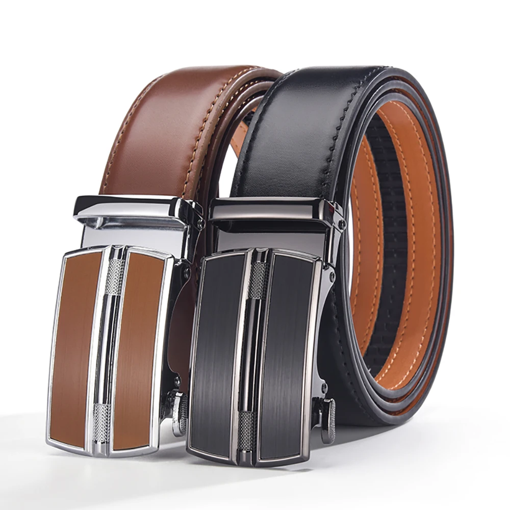 Hochwertiger Herren-Gürtel mit Automatikschnalle aus Legierung Modisches Herrenanzug-Accessoire Einfache Geburtstagsgeschenke für Männer