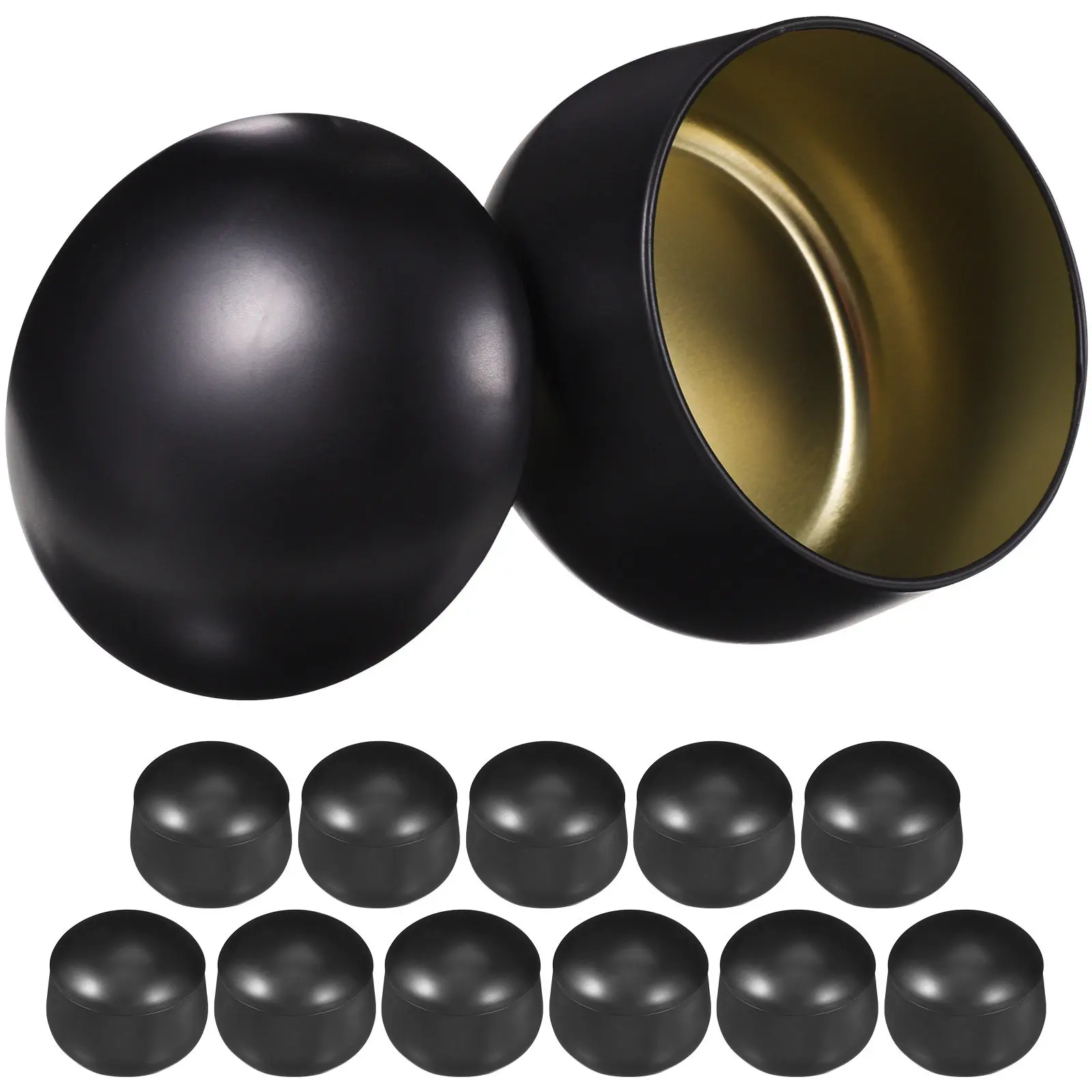 

Набор из 12 металлических банок с крышками: премиальные жестяные контейнеры для хранения ароматических свечей и DIY-проектов