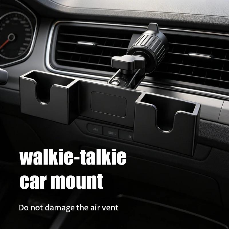 Handheld Car Intercom, Microphone Holder, Air Conditioning Vent Mounting Bracket, Back Clip Holder, Secure Car Station