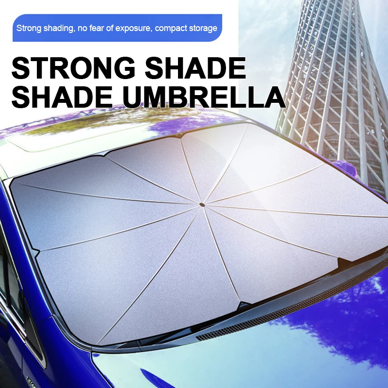 Front Car Windshield Sunshade Folding Umbrella Auto Anti-UV Sun Shade Parasol Umbrella Type for Car Window Summer Sun Protection