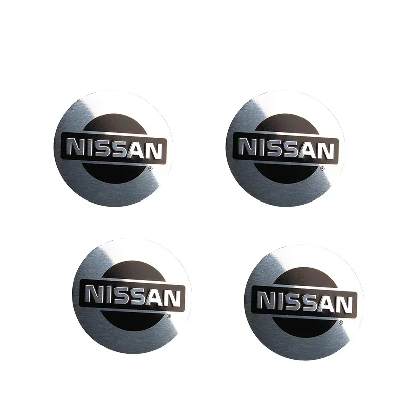 4pcs 60mm/65mm Car Wheel Hub Center Decals Stickers for Nissan Tiida Almera X Trail Xterra Qashqai Navara Altima Juke Note Leaf