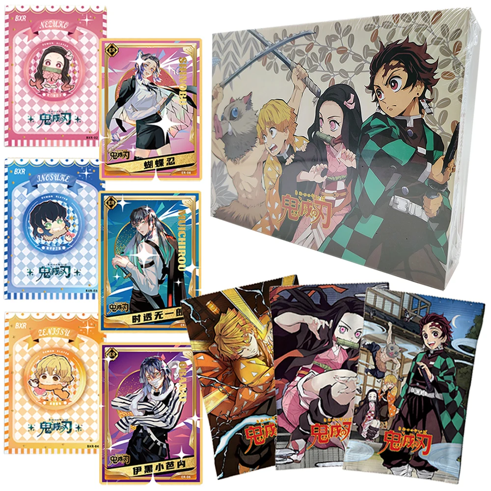 

Demon Slayer Fantasy Battle Аниме Коллекционная карта Креативная Q-Версия Рождественская тема Открытка персонажа Забавные детские подарки Игрушки
