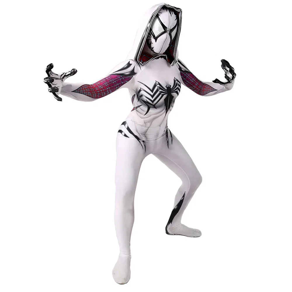 Venom Gwen Stacy Costume Cosplay 3D Printed Spandex Zentai Suits Halloween disfraces para Bodysuit Zentai Cosplay Costume Gwen