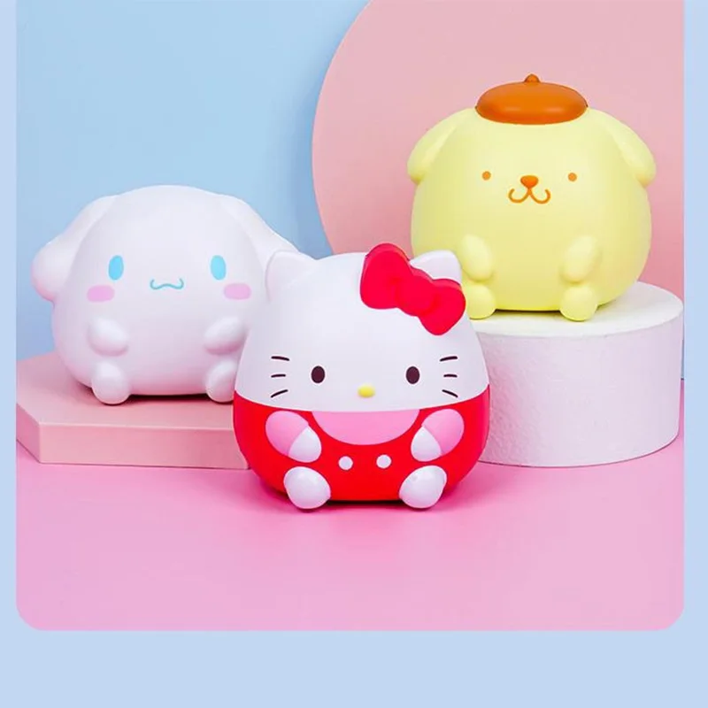 Сетчатая сумка Sanrio Knead Happy, декомпрессионная игрушка, медленный отскок, средство для снятия стресса, нефритовая собака, мультяшный дисплей, детский рождественский подарок