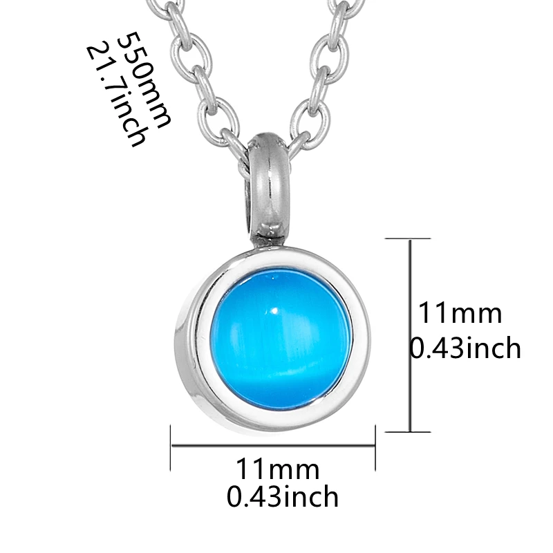 Cremation Urn Necklace for Ashes Stainless Steel Memorial Pendant