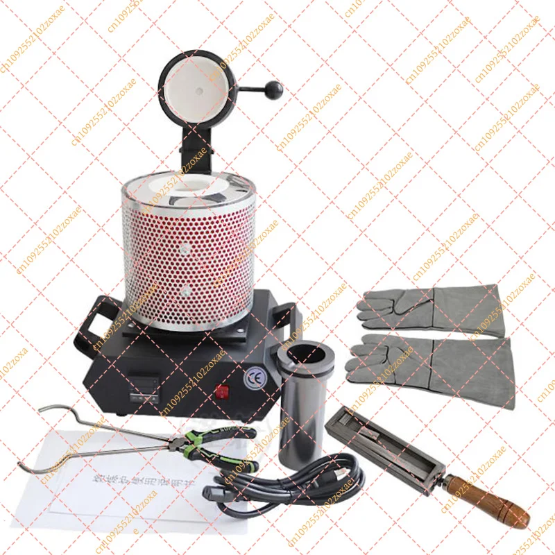 

1KG-3KG Electric Jewelry Melting Furnace for Gold Silver Copper Aluminum Lead, Induction Melting Oven 110V/220V