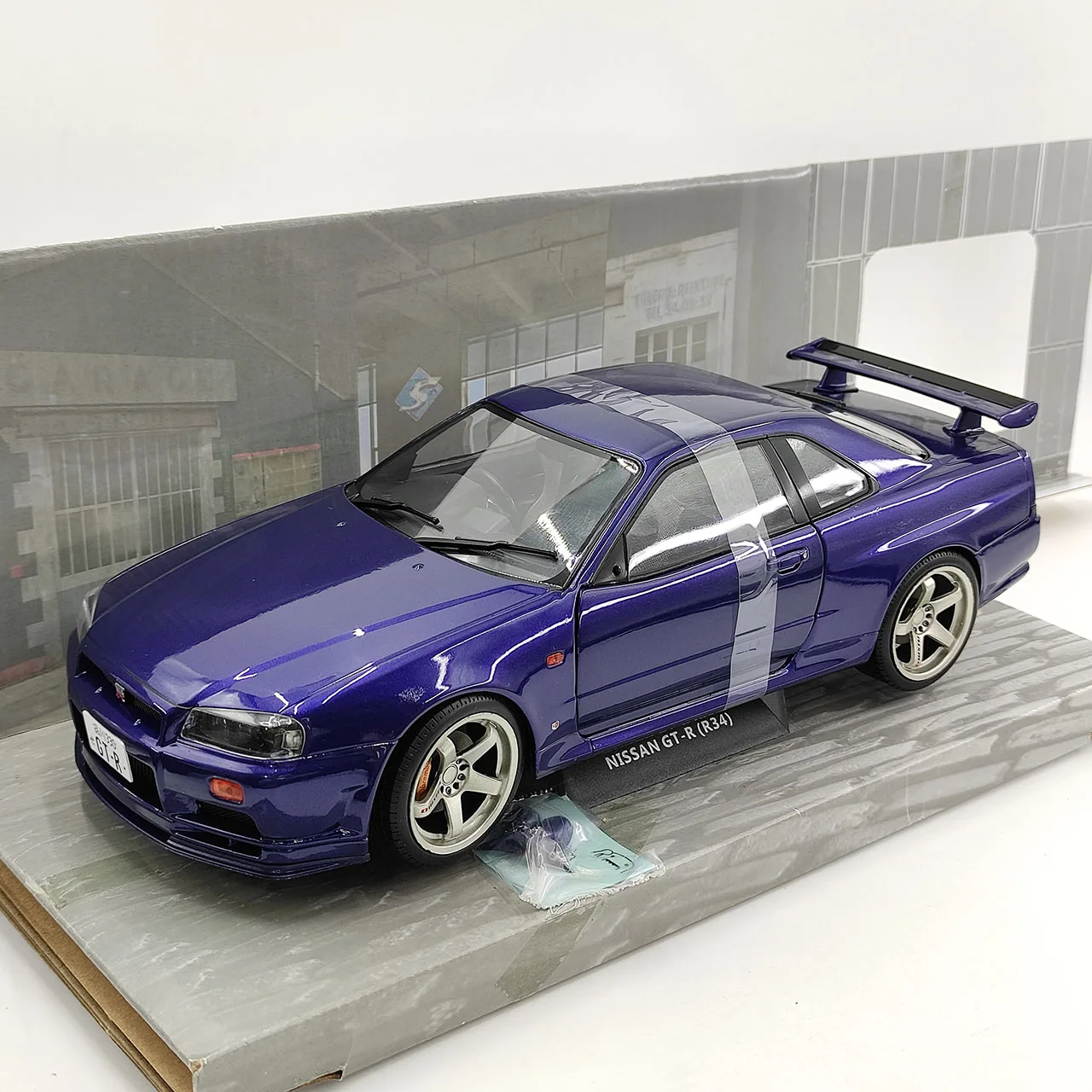 

Литой под давлением SOLIDO S масштаб 1:18 GT-R R34, модель автомобиля из сплава, Коллекционная игрушка, подарок, сувенир, демонстрационный орнамент