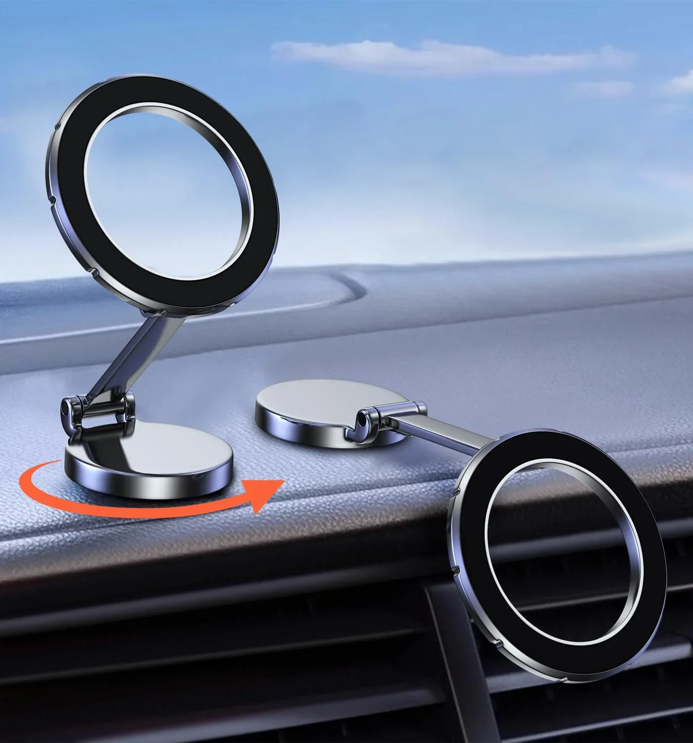 

1080 Magsafe Car Phone Holder For iPhone 14 15 16 Android In Car Accesiories Mobile Cellphone Holders Support For Tesla Mount