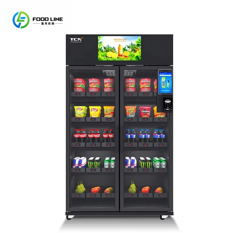 24시간 자동판매기 스마트 냉장고 쿨링 시스템 탑재