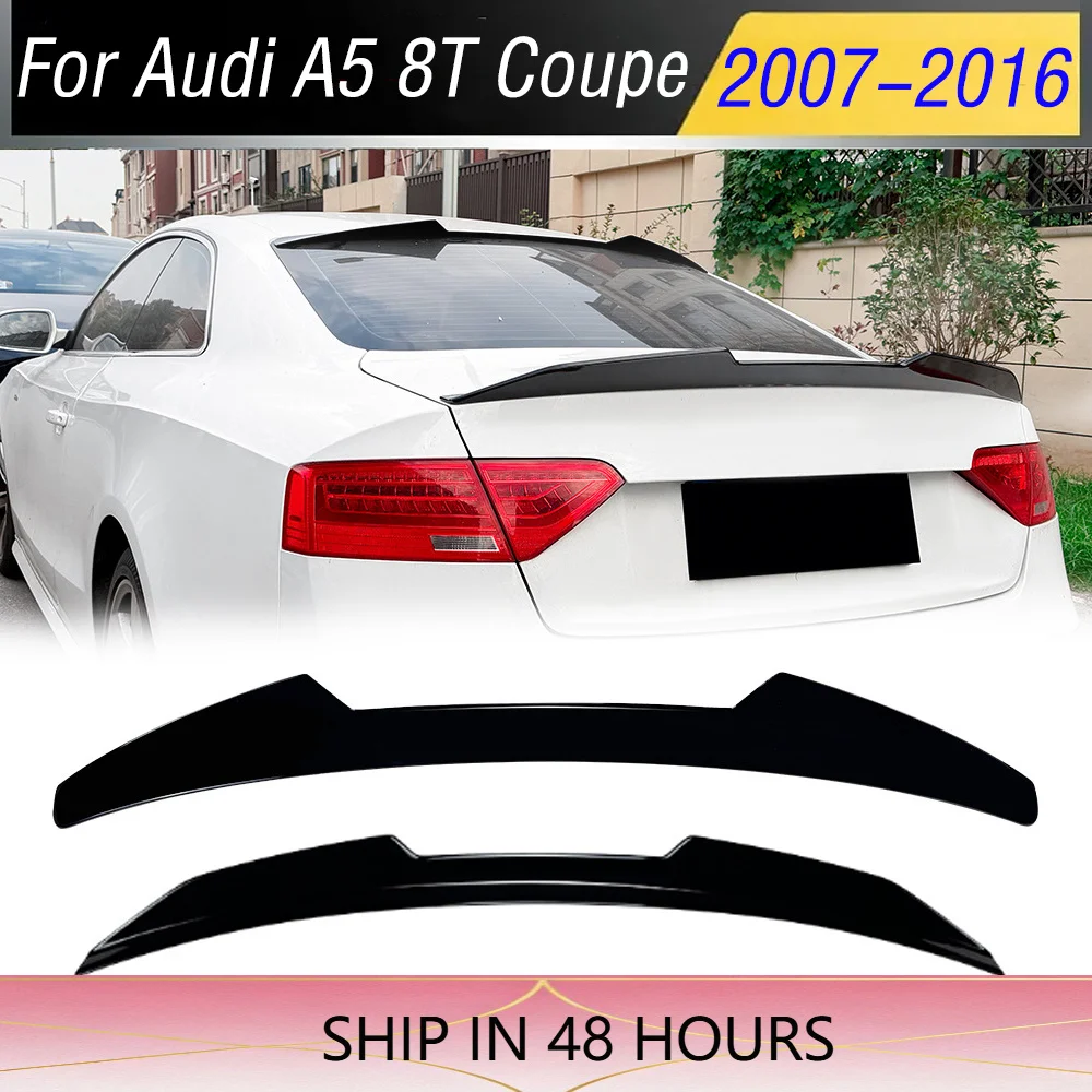 Spoiler for Audi A5 8T S5 RS5 B8 2 2007-2016 Rear Trunk Wing Exterior Aero Styling Accessories Top Lip Coupe Doors Guard