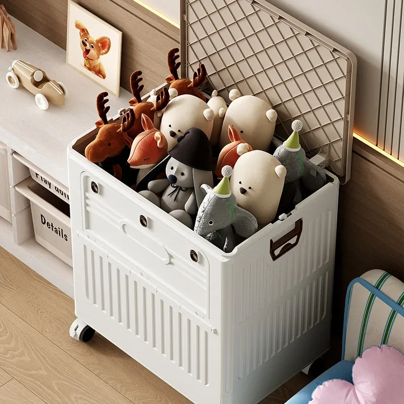 

Clothes storage box Large capacity household flip storage cabinet Large foldable basket Clothesfinishing locker Durable