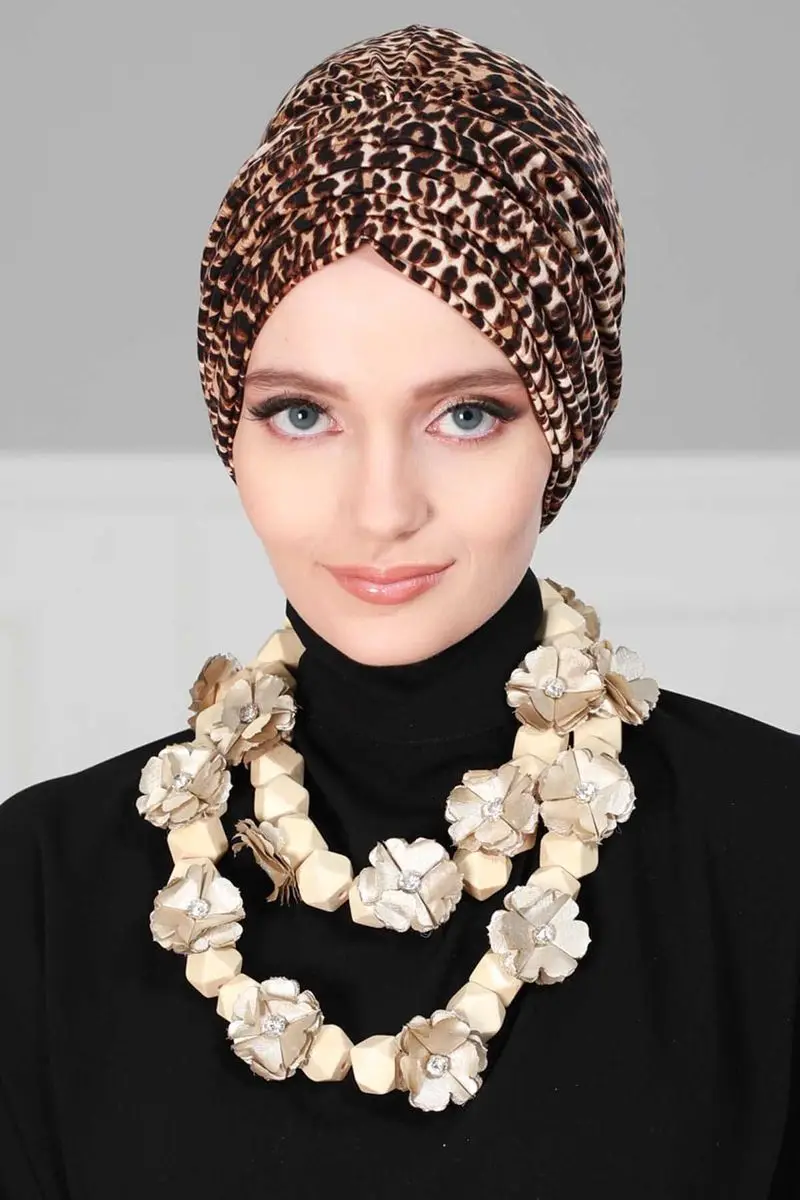 Plissee gekämmte gemusterten Knochen leopard muster