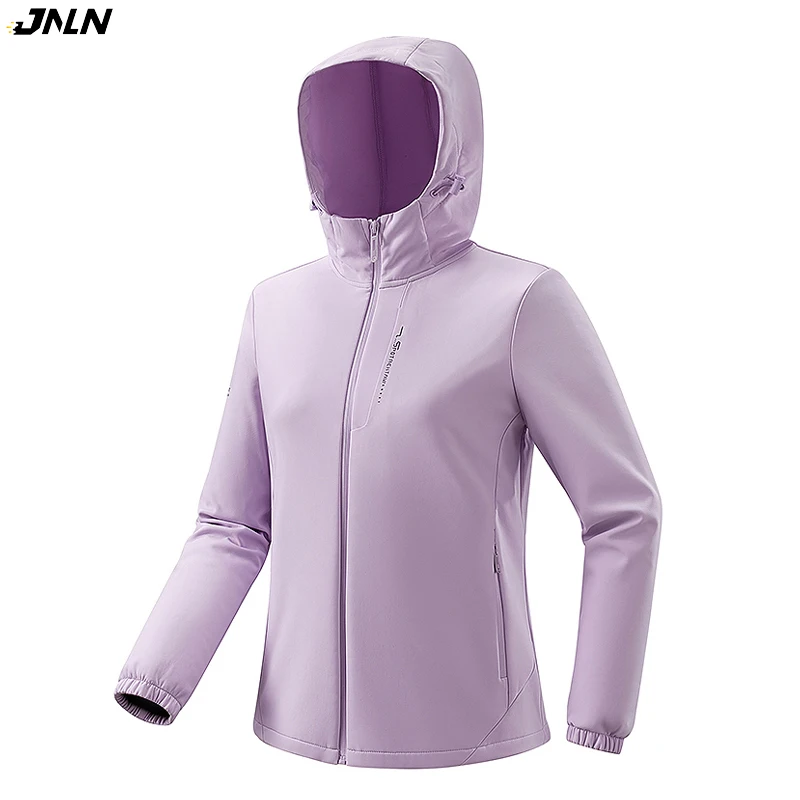 JNLN Women Fleece Softshell Jackets Outdoor Waterproof Windproof Warm Winter Windbreaker Hiking Camping Climbing Skiing Raincoat