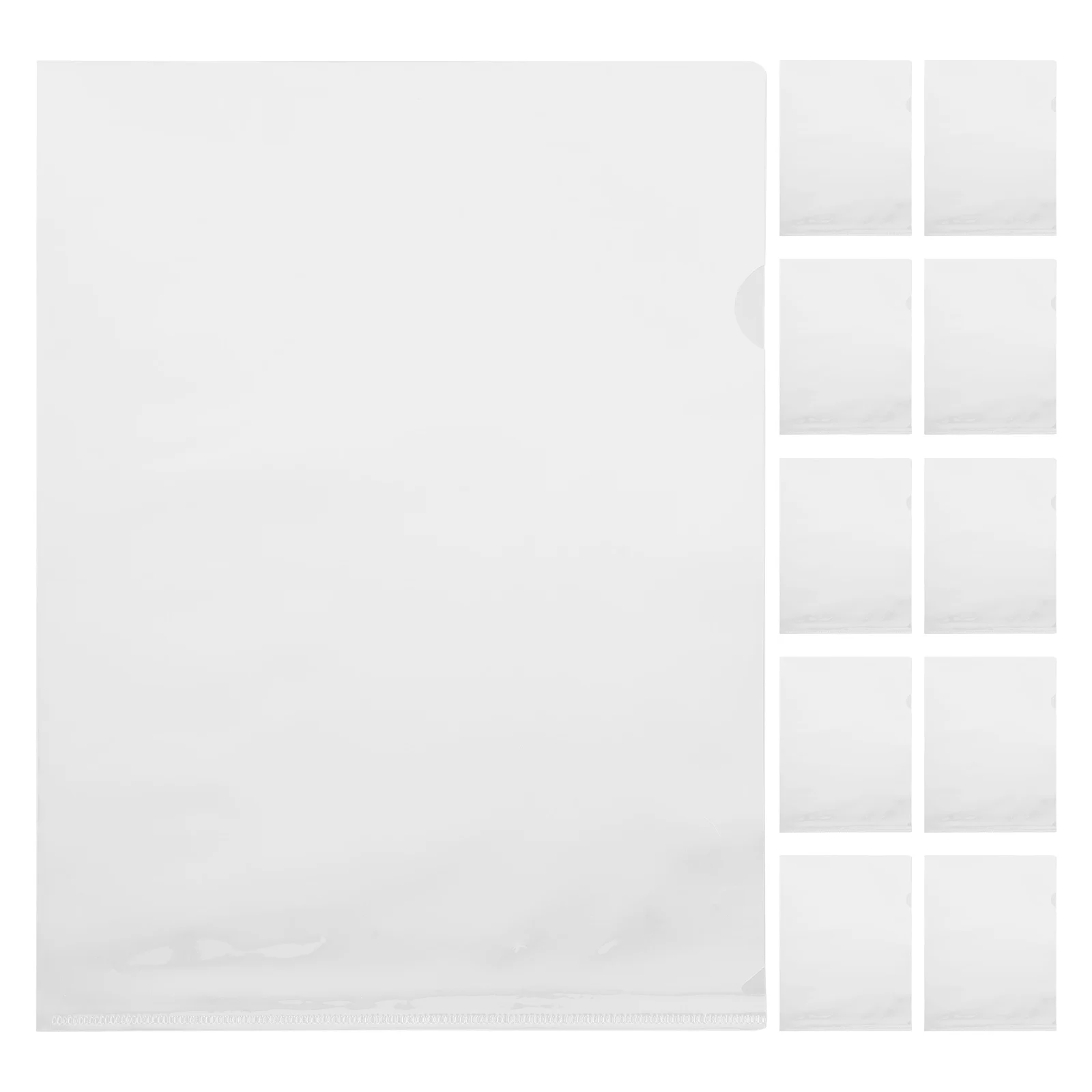 

20 Pcs Document Folders A4 Transparent File Sleeves Clear Folder Sleeves PP Paper Protector Storage Office Supplies