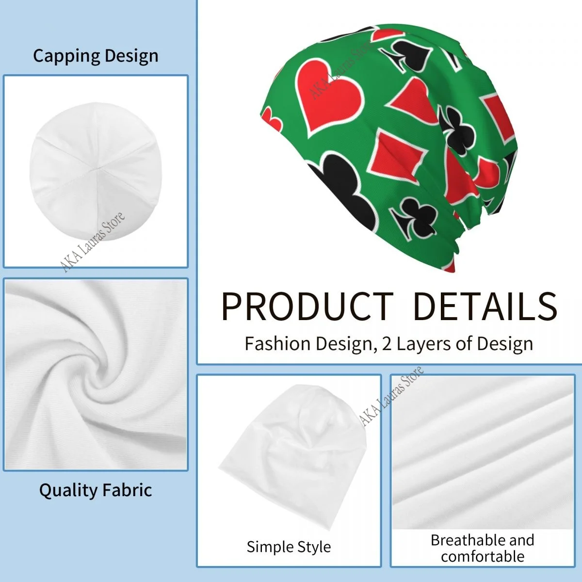 Chapéus finos de camada dupla ao ar livre de inverno unissex de pôquer para homens e mulheres