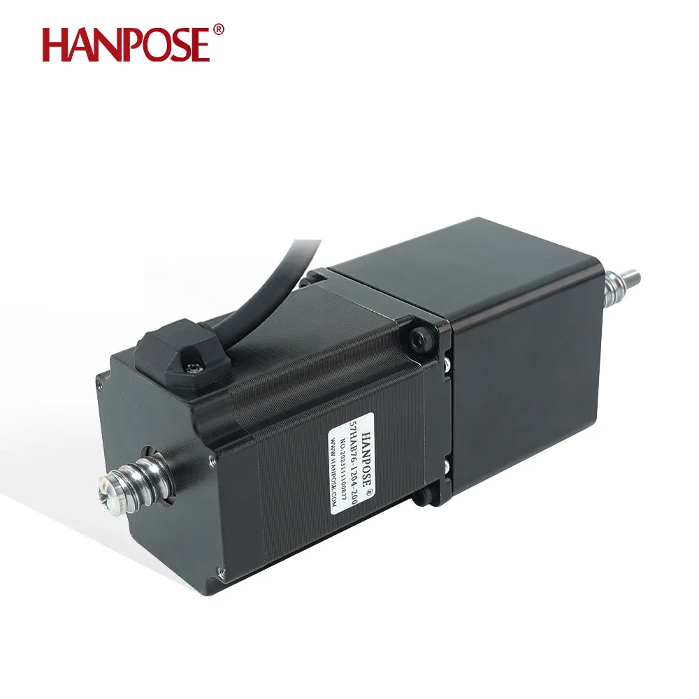 Hanpose screw stepper motor 57HAB76-1205-300MM 189N.cm 3.2v 1.8A linear stepper motor with screw