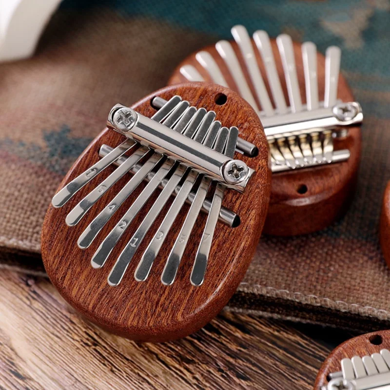 Mini 8 Keys Kalimba Percussion Musical Instrument Lightweight Mahogany Thumb Finger Piano Portable Music Elements