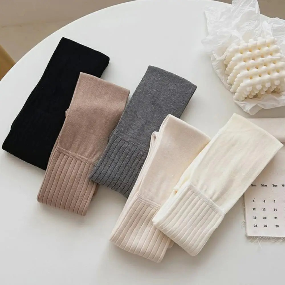 Autumn Winter Women Cotton Knit Stockings Sweet Girl Lolita Jk Solid Color Over Knee Socks Warm Outdoor Coldproof High Stockings