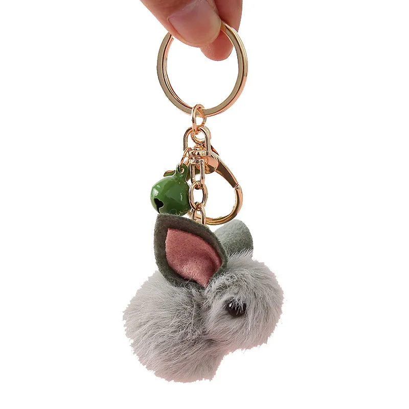 Various Plush Keychain Rabbit Teddy Strawberry Doll Bag Pendant Car Key Ring Wool Felt Jewelry Key Chain Cute Keyring Small Gift