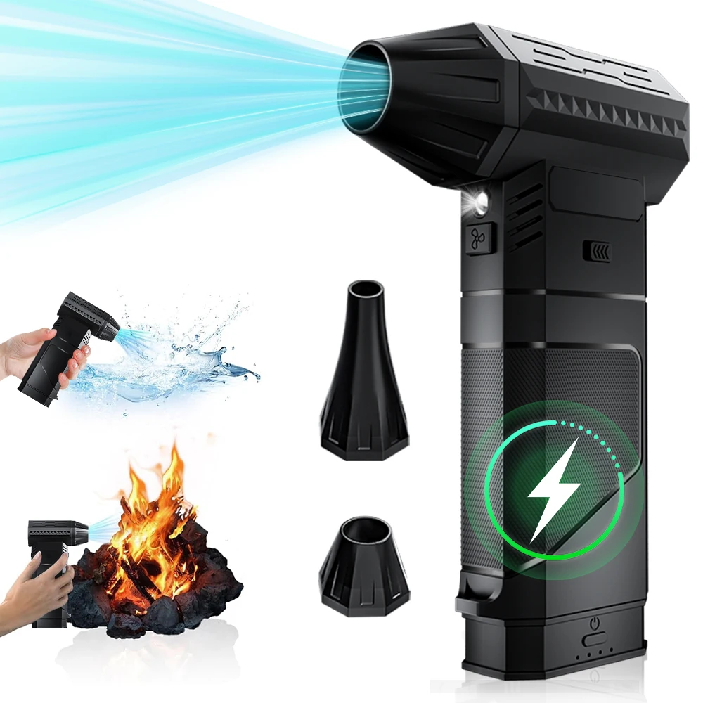 

130000RPM Mini Air Blower Handheld Electric Turbo Jet Fan Brushless Motor Violent Blower Wind Speed 68M/S Industrial Duct Fan