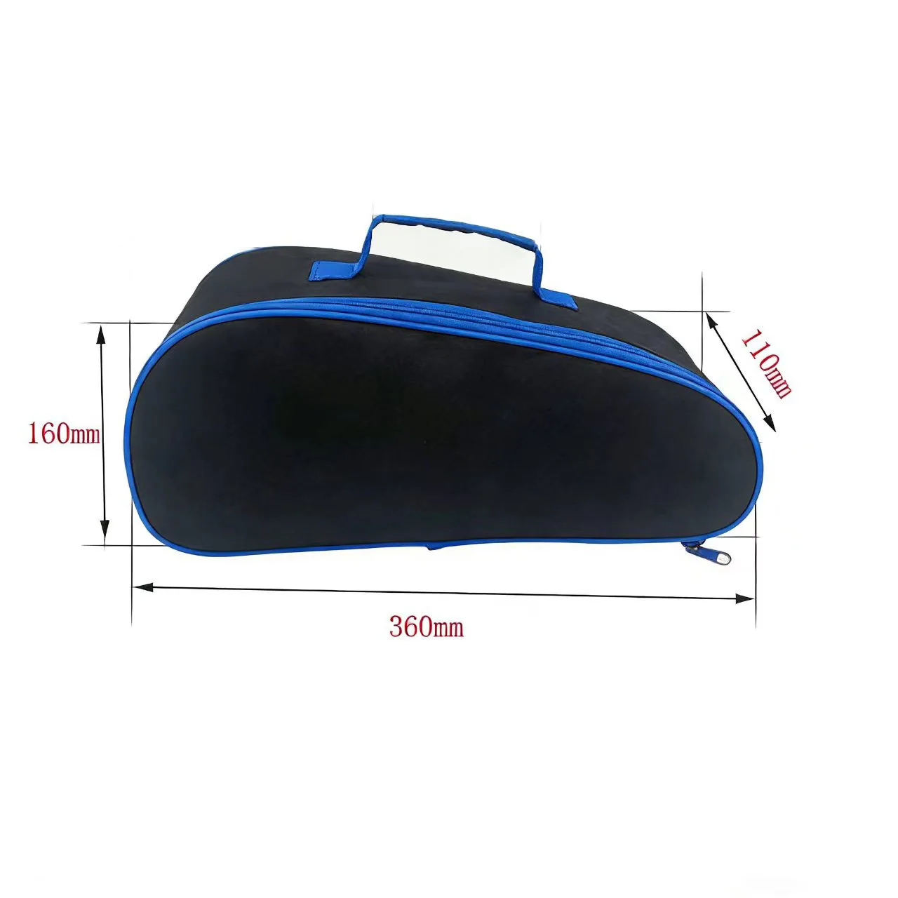 Vacuum Cleaner Tool Storage Pouch 1PC Polyester PVC Chain Closure Bag 360x110x160mm with Upper Handle Foldable Design