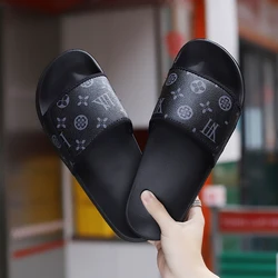 Men's summer slippers for outdoor wear, cool slippers, one line slippers, Korean version beach shoes, anti slip fashion, outdoor