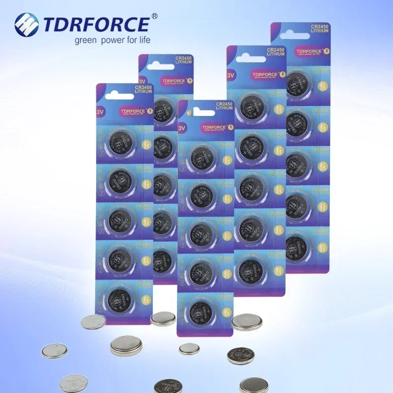 CR2450 Lithium Button Coin Cell Battery, 550mAh Capacidade, 3V, Relógio, Calculadora, Brinquedos, Carro, Remoto, 2-50Pcs