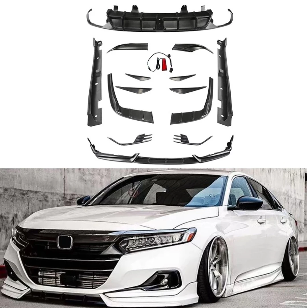 Car Accessories Facelift upgrade PP Material Body Kit For Honda Accord Front Rear Bumper Joint + Side Skirt 2022 +