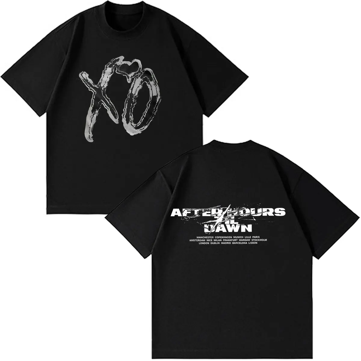 The Weeknd After Hours Til Dawn 2026 Tour PrintT Shirt Men Women Hip-hop T-shirt Summer Short-sleeved Gothic Punk T-shirts Tops