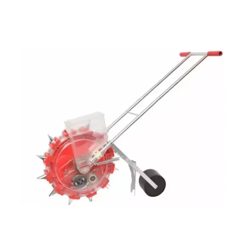 Manual One Row Vegetable Seeder Hand Push Rice Planter With Fertilizer Function Agricultural Farming Tool For Small Plot Soil
